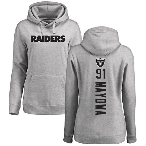 Men Oakland Raiders Ash Benson Mayowa Backer NFL Football #91 Pullover Hoodie Sweatshirts